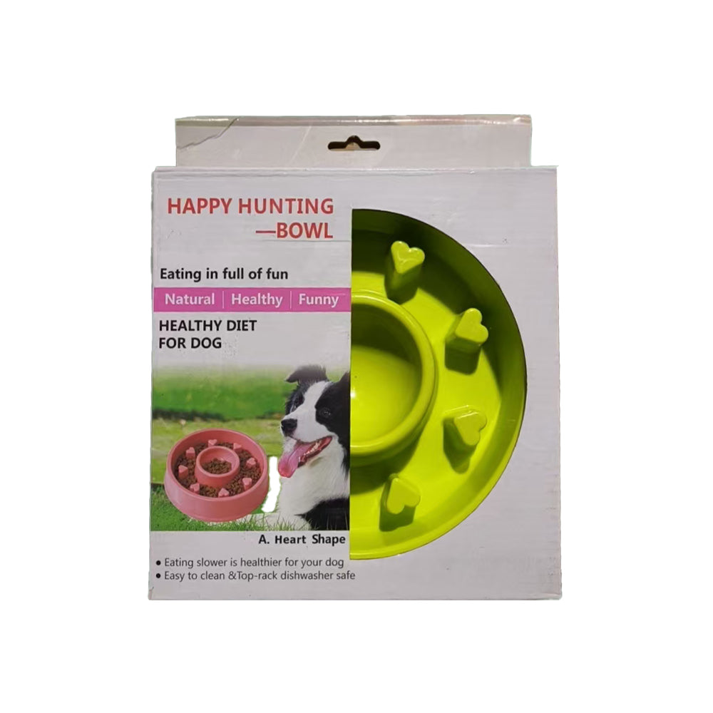 Green Slow Feeder Dog Bowl