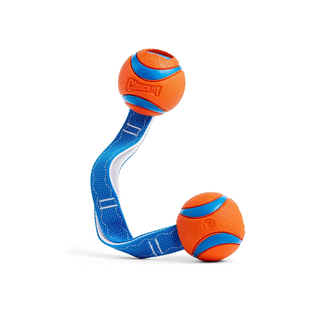 CHUCKIT! Ultra Duo Tug Medium Rubber Bouncy Durable Fetch Dog Toy Diameter