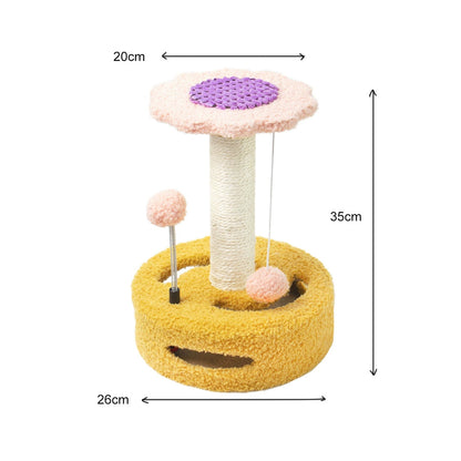 CATIO Cute Sunflower Style Small Cat Scratching Post