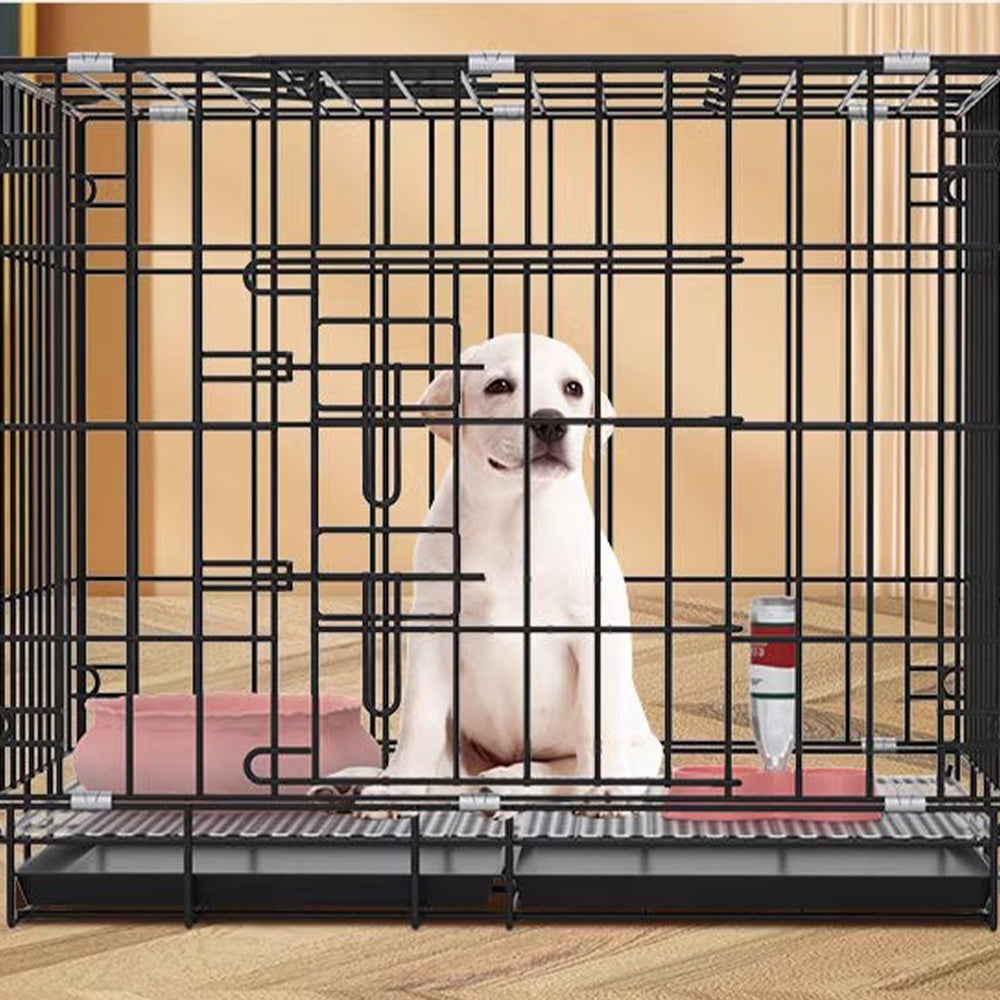 Multi-Function Pet Crate with Tray & Pad