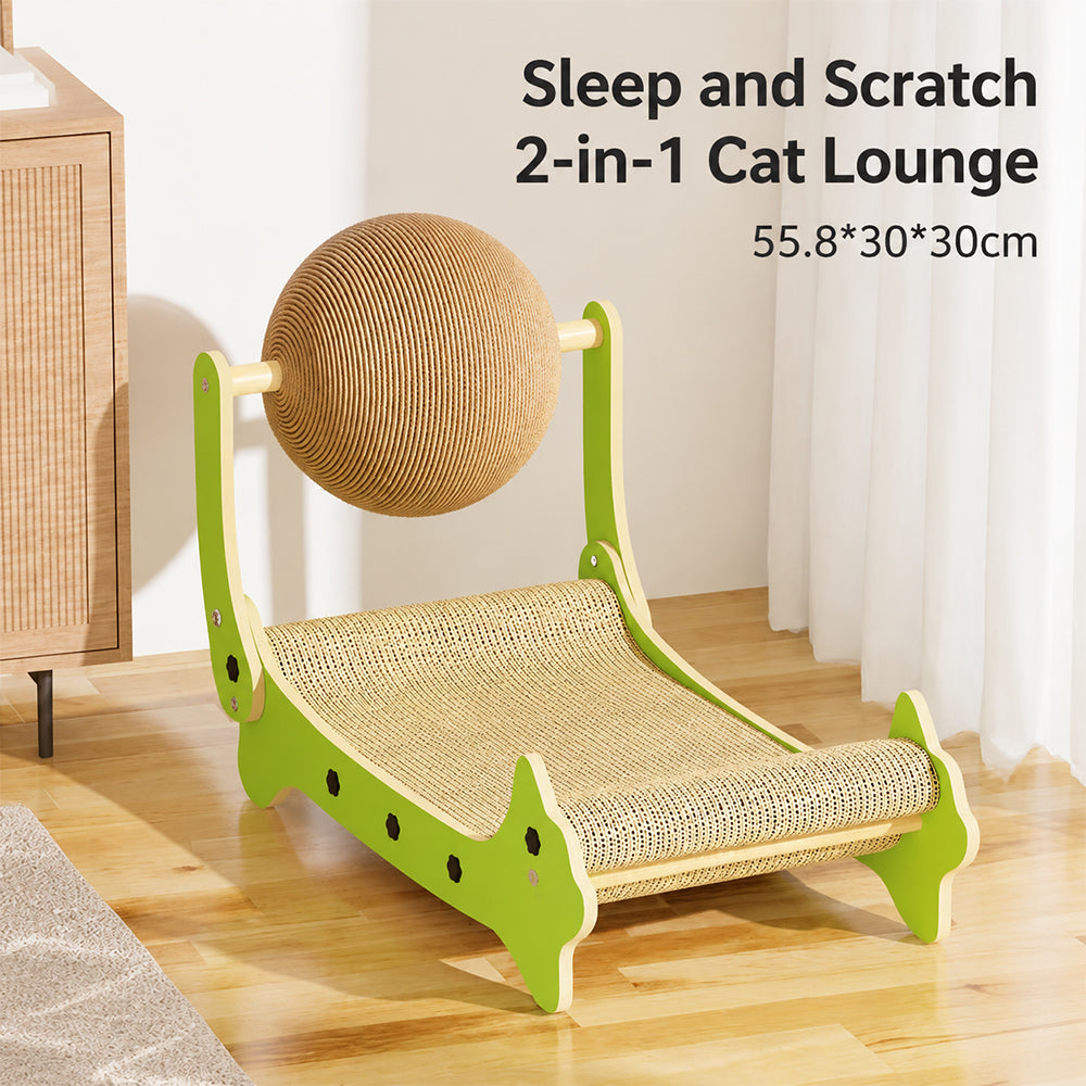 Cat Scratcher Lounger with Bed
