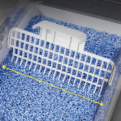 Large Cat Litter Box with Waste Drawer – Anti-Tracking Open Litter Tray