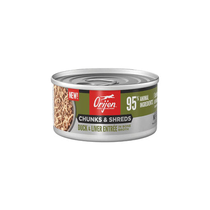ORIJEN Chunks & Shreds - Duck & Liver Entrée Adult Wet Cat Food