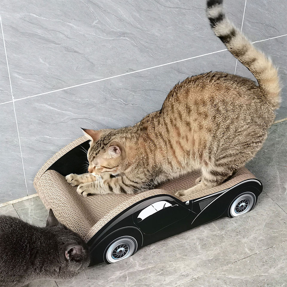 ZODIAC Black Car-shaped Cat Scratcher 50x29x15cm