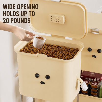 Pet Food Storage Container | Airtight with Wheels — 2 & 3 Layer