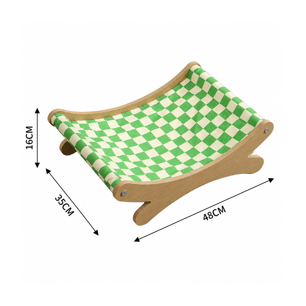 Cat Hammock Bed Wooden Frame Rocking
