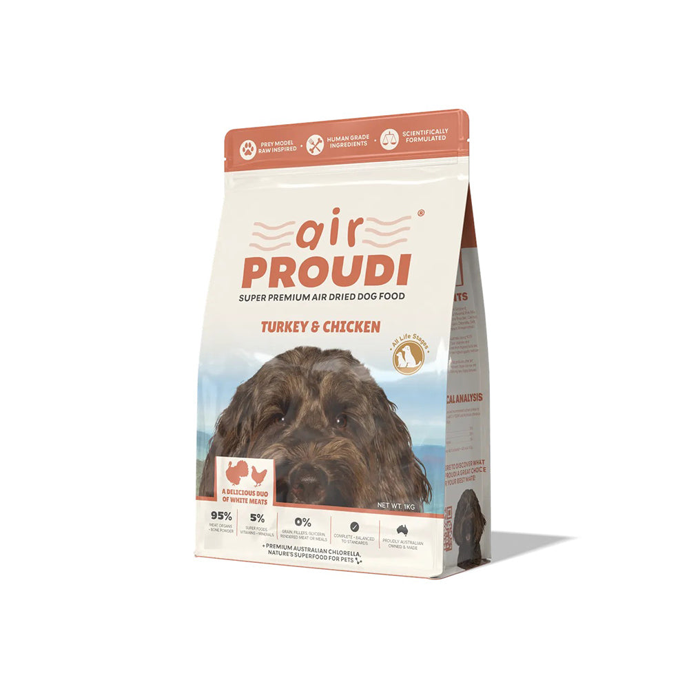 AIR PROUDI Premium Turkey & Chicken Air Dried Dog Food