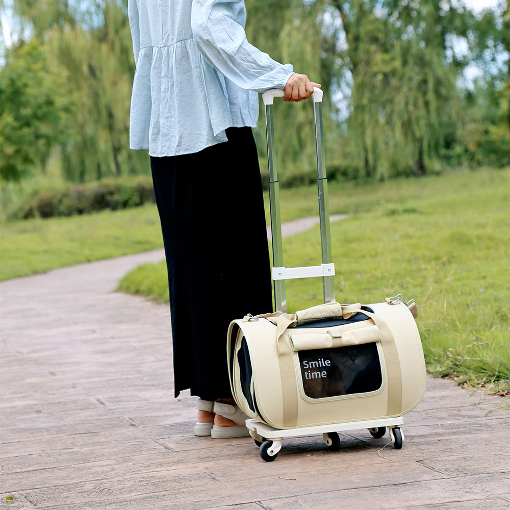 SMILE TIME Glide Pet Carrier Trolley 36x28x97cm