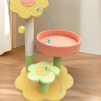 Sunflower Cat Tree with Scratching Posts