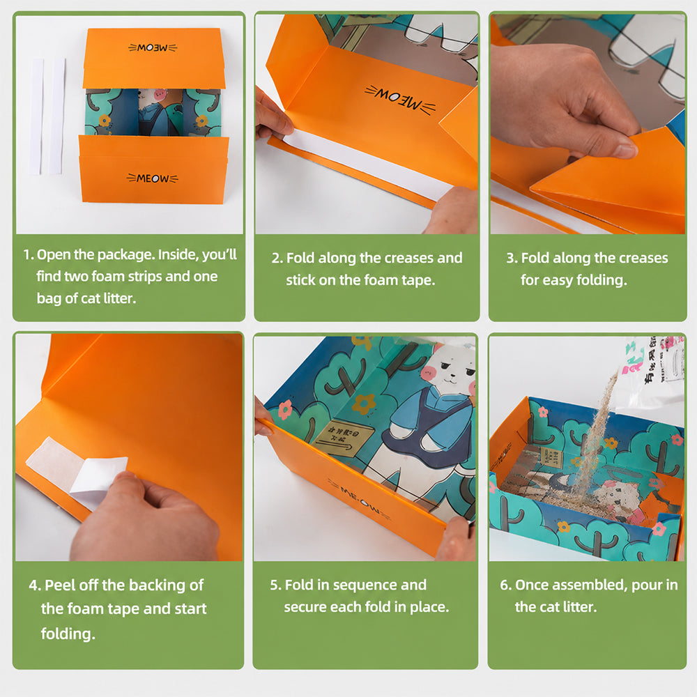 Disposable Cat Litter Tray | Foldable & Travel-Ready