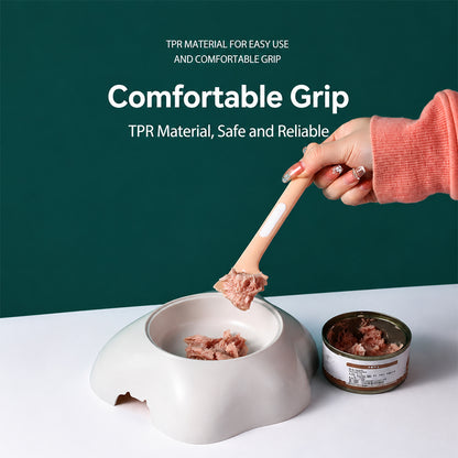 Pet Food Spoon Silicone Can Scraper Long Handle