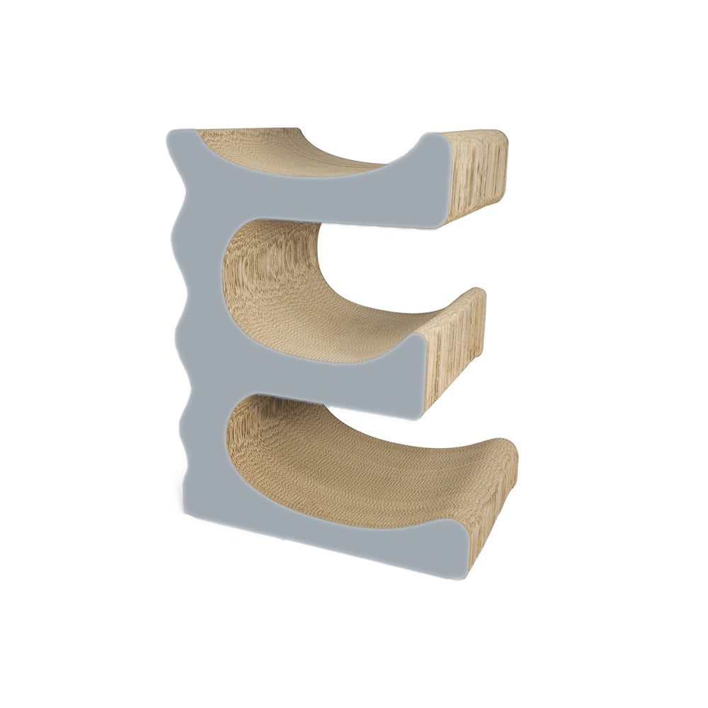 ZODIAC Grey E-shaped Cat Scratcher 43.5x45.5x35.5cm