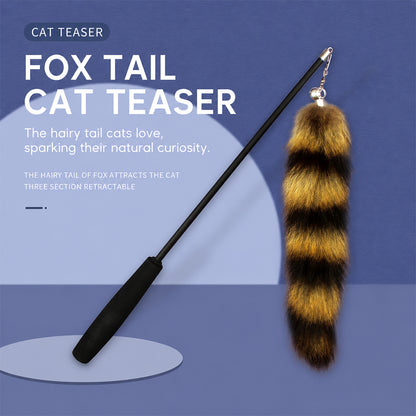 Cat Wand Toy Extendable Feather Teaser with Refill Head | PETSO