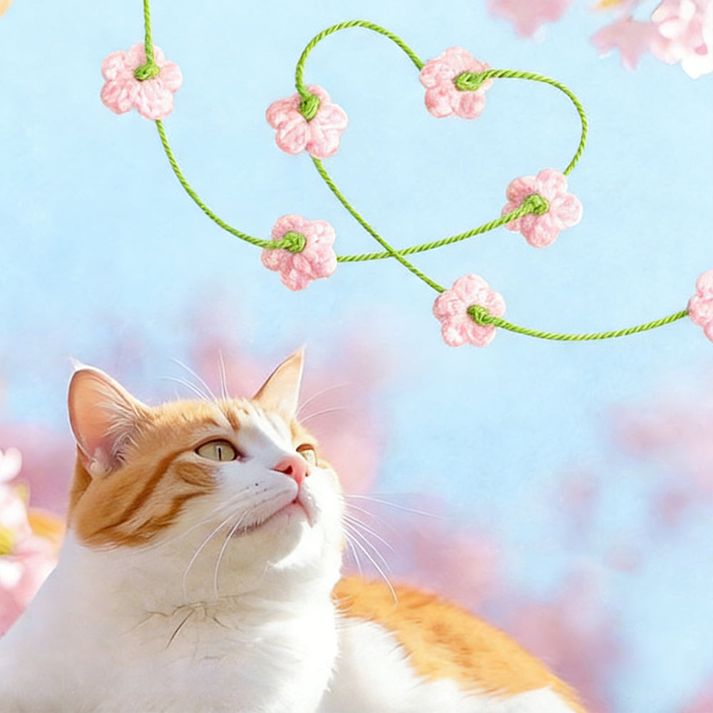 Interactive Cat Teaser Wand With Bell - Durable Long Rod Toy