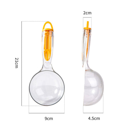 Pet Food Measuring Scoop with Scale – Multi-Function Feeding & Can Spoon