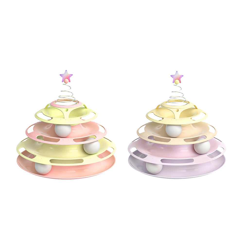 KARA PET Cat Turntable Toy With Balls