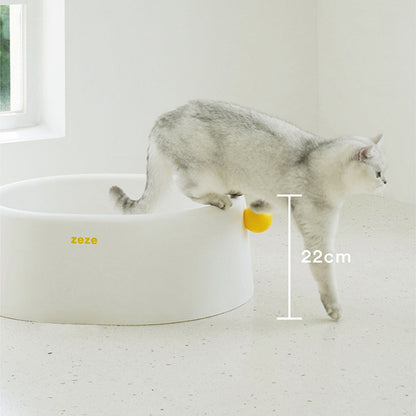 ZEZE Large Open Cat Litter Box