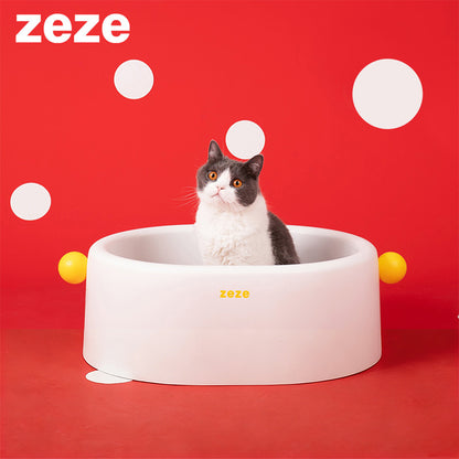 ZEZE Large Open Cat Litter Box