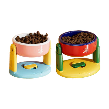 Adjustable Elevated Pet Bowl with Suction Base – 3 Height Levels