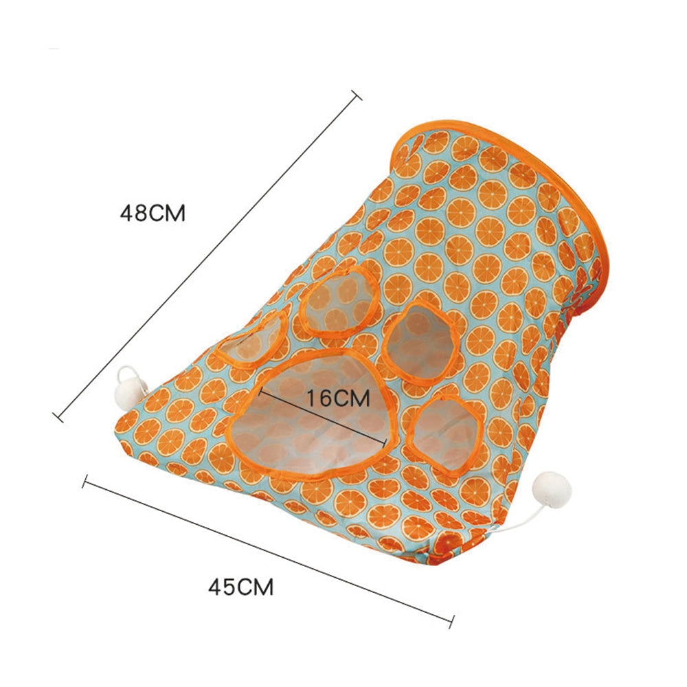 Cat Tunnel Toy – Foldable Crinkle Interactive Multi-Hole Play Tunnel
