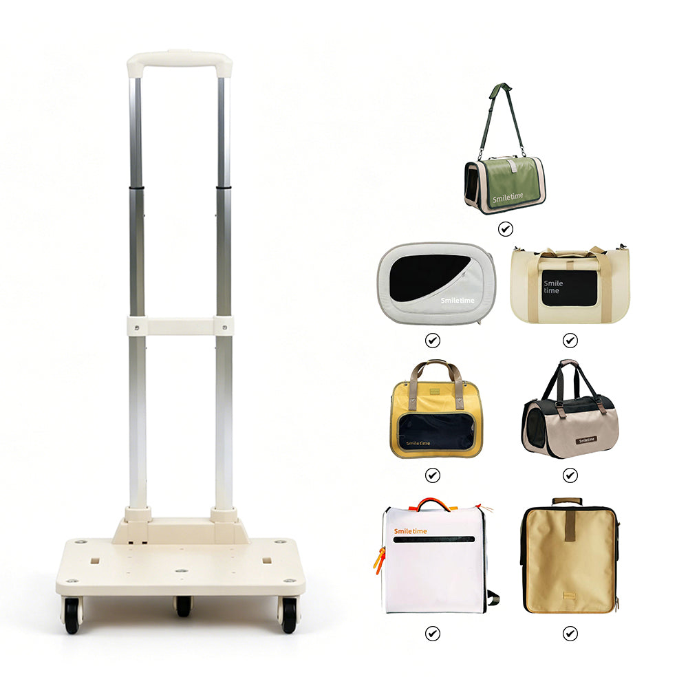 SMILE TIME Glide Pet Carrier Trolley 36x28x97cm