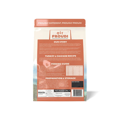 AIR PROUDI Premium Turkey & Chicken Air Dried Dog Food