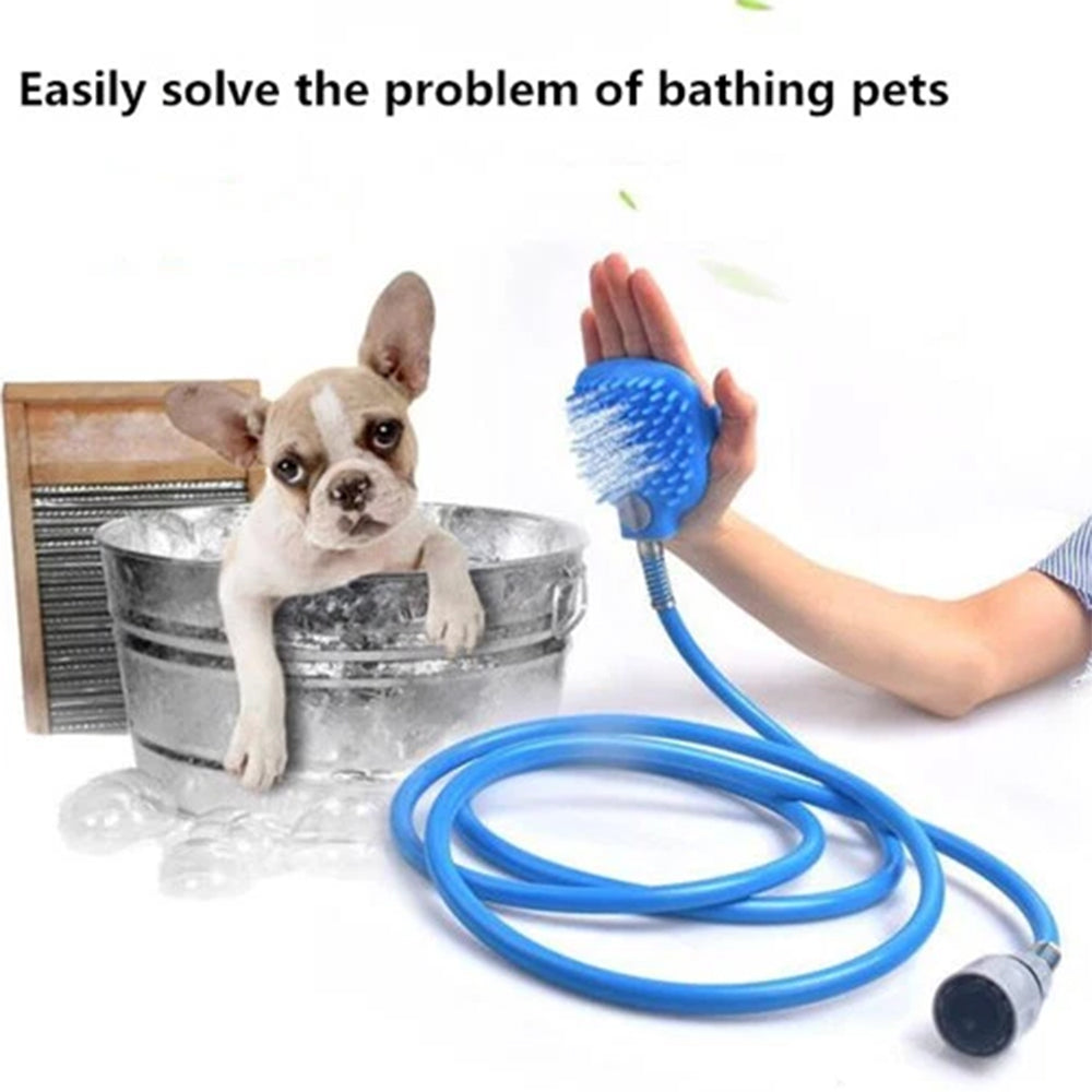 Dog Bath Grooming Kit-Shower Sprayer & Silicone Grooming Glove