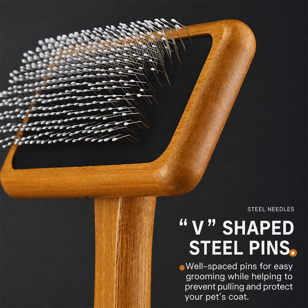Pet Pin Brush – Grooming, Detangling & Deshedding for Cats & Dogs