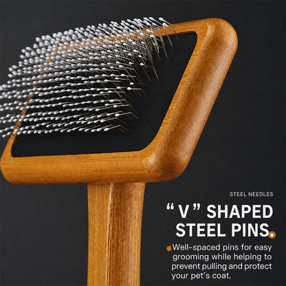 Pet Pin Brush – Grooming, Detangling & Deshedding for Cats & Dogs