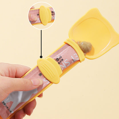 Cat Treat Feeding Spoon ¨C Squeeze Spoon for Wet Food & Puree