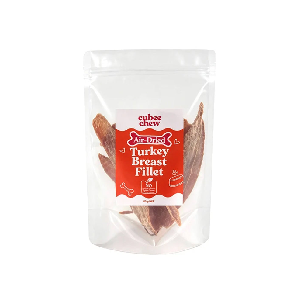 Cubee Chew Air-Dried Turkey Breast Fillet Dog Treats 80g