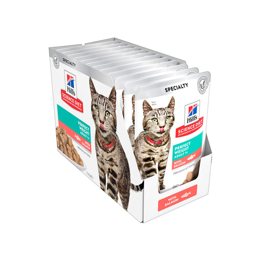 HILLS Science Diet Perfect Weight Salmon Adult Wet Cat Food 85g x 12