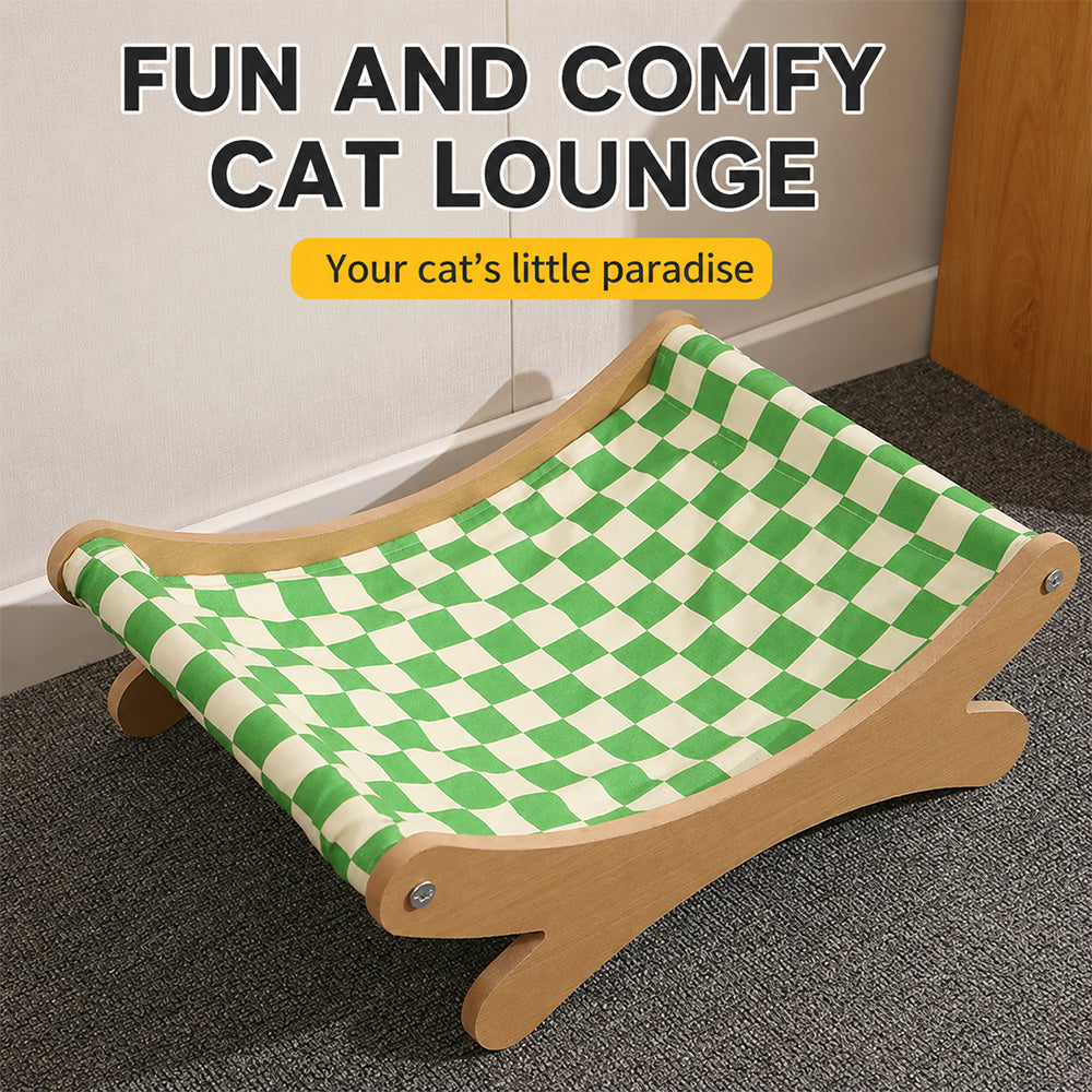 Cat Hammock Bed Wooden Frame Rocking