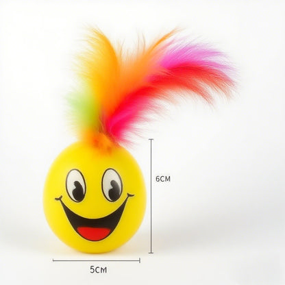 Roly-Poly Feather Interactive Cat Toy