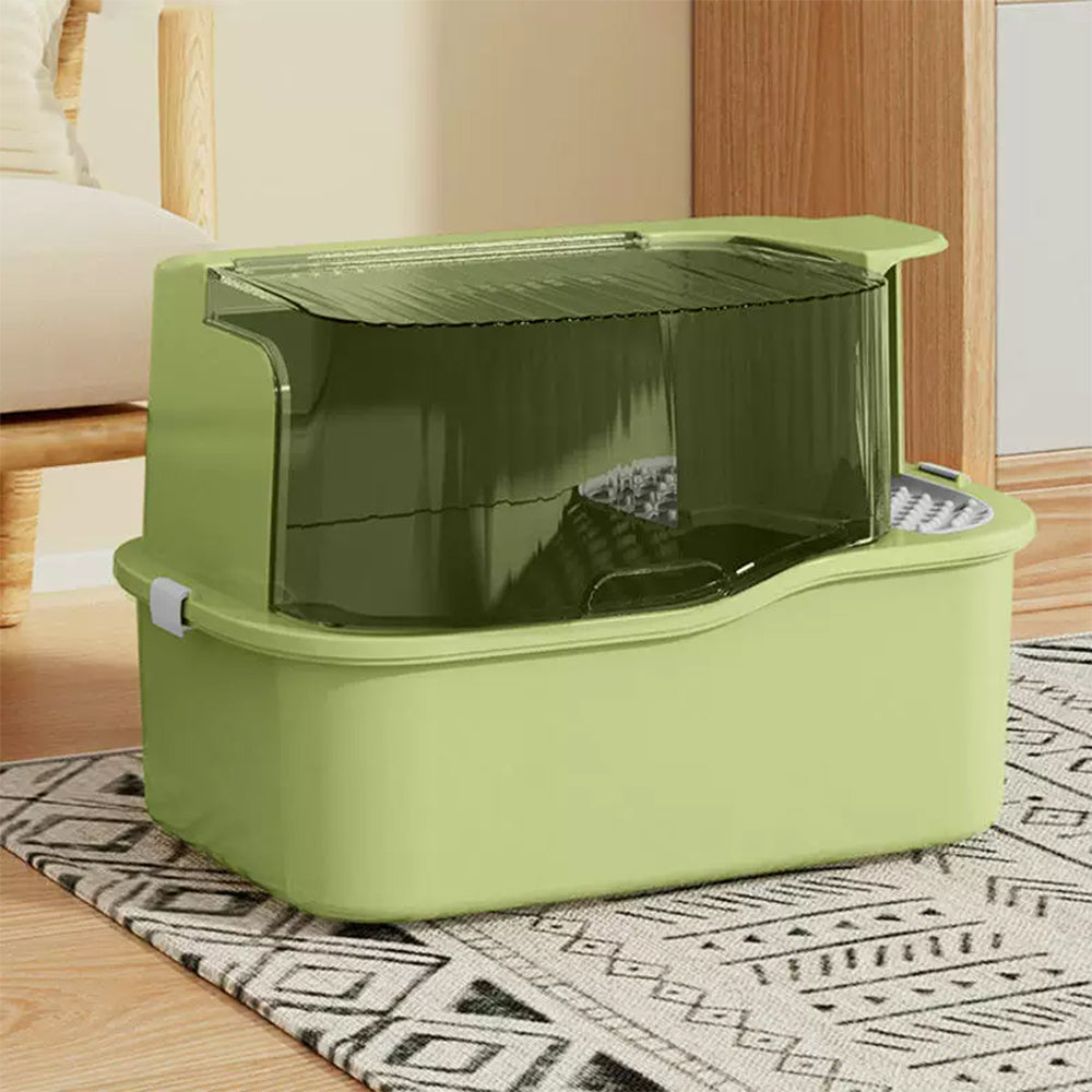 Extra Large Front Entry Cat Litter Box – Anti-Tracking Corridor Design