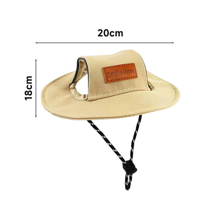 SMILE TIME Flexi-Fit Secure Oxford Pet Hat 18x20cm