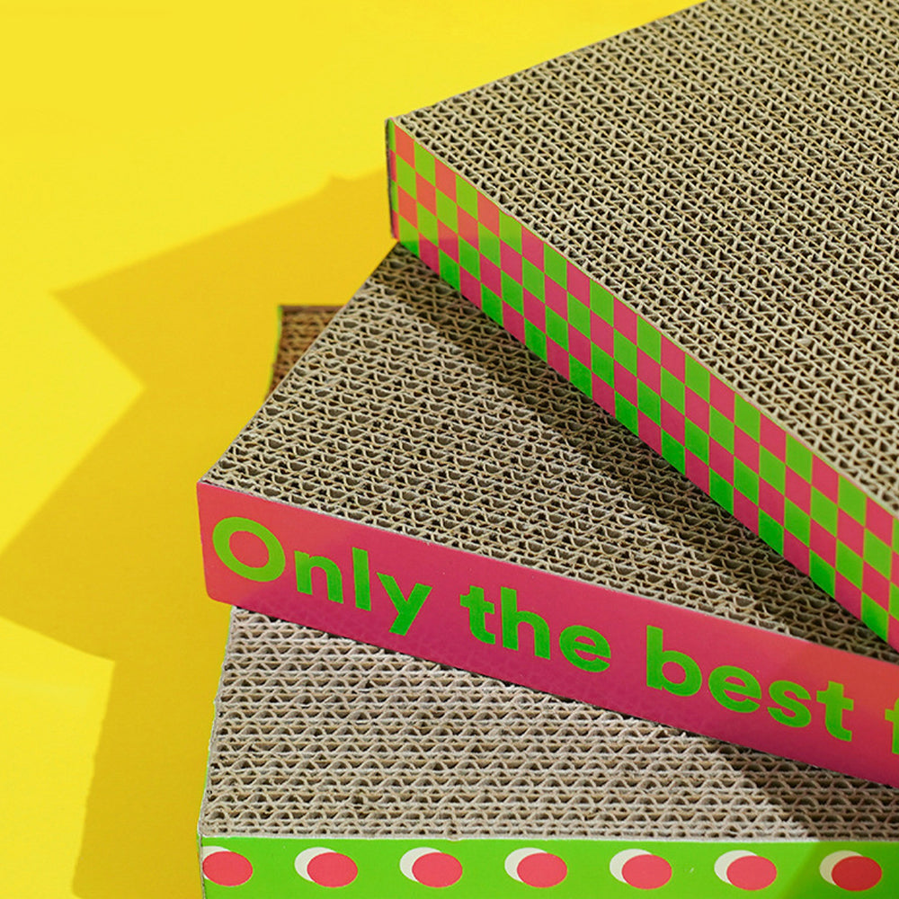ZEZE 3-in-1 Cat Scratcher – Large Corrugated Cardboard