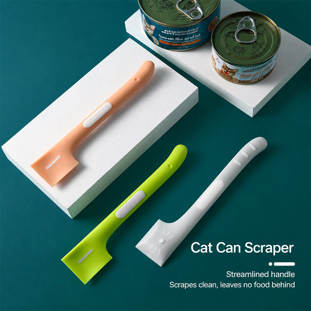 Pet Food Spoon Silicone Can Scraper Long Handle