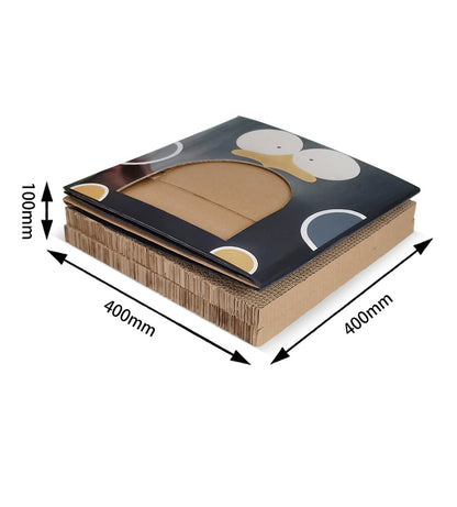 ZODIAC Square black penguin-shaped Cat Scratcher 40x40x40cm
