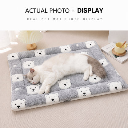 Pet Bed Mat – Thick Warm Non-Slip Soft Blanket for Cats & Dogs