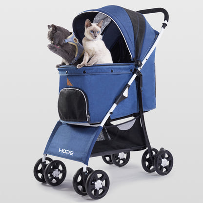 Easy Fold Pet Stroller - One-Touch Folding Design