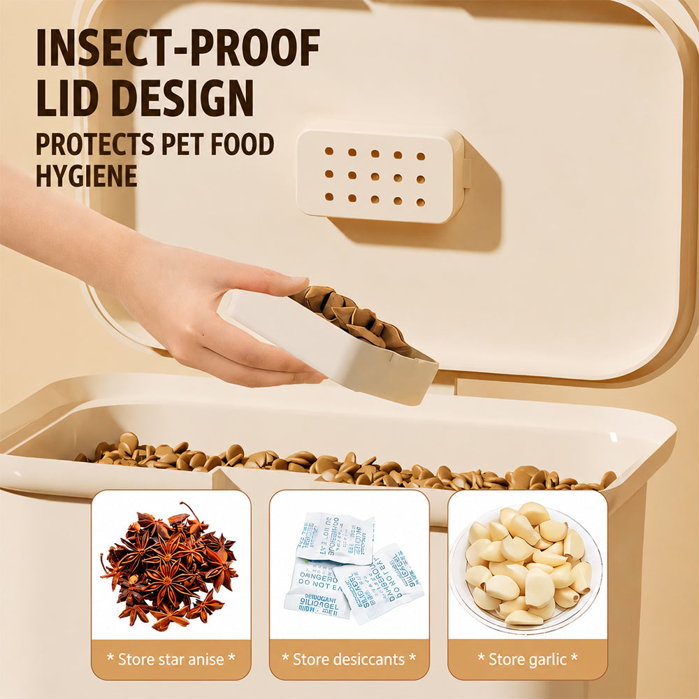 Pet Food Storage Container | Airtight with Wheels — 2 & 3 Layer