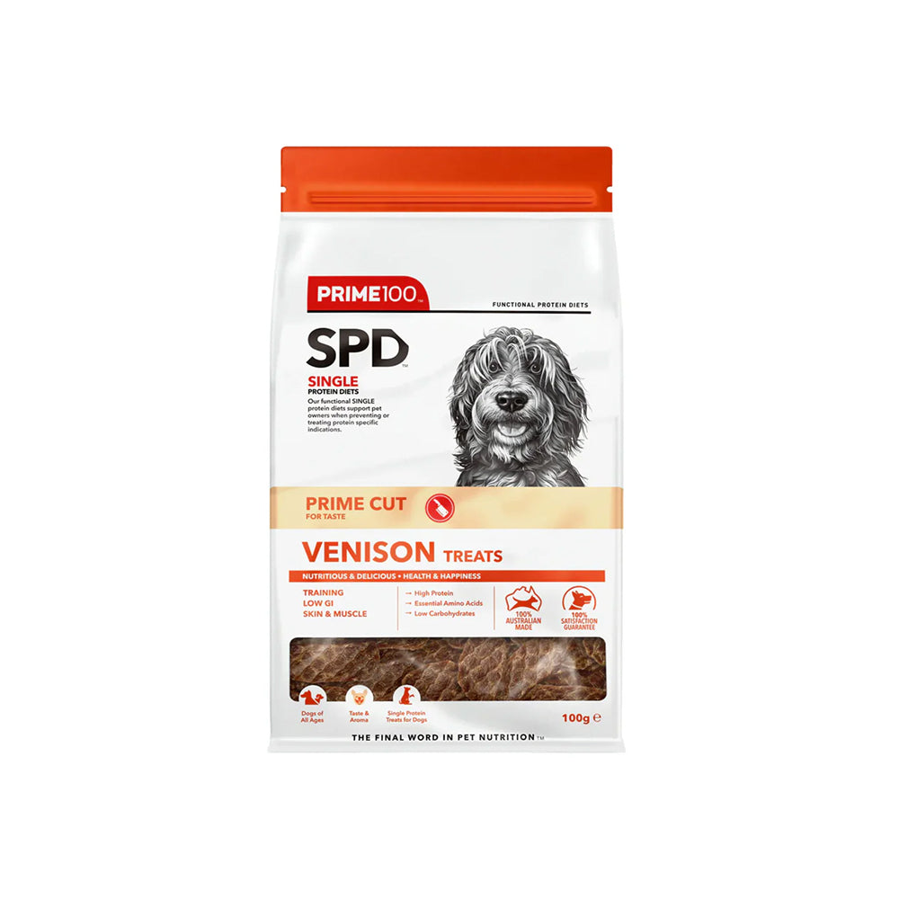 PRIME100 SPD Prime Cut Venison Dog Treats 100g