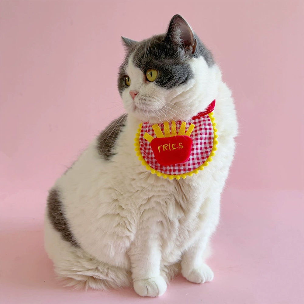French Fries Pet Bandana Bib – Cute Drool Scarf