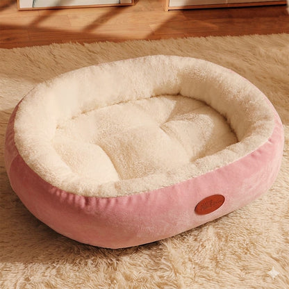 Warm Pet Bed Thick Oval Cozy Cushion