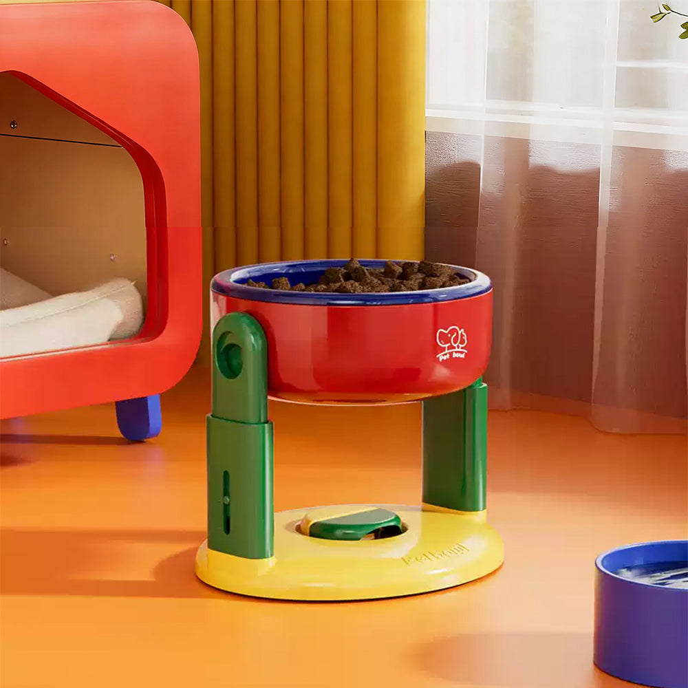 Adjustable Elevated Pet Bowl with Suction Base – 3 Height Levels