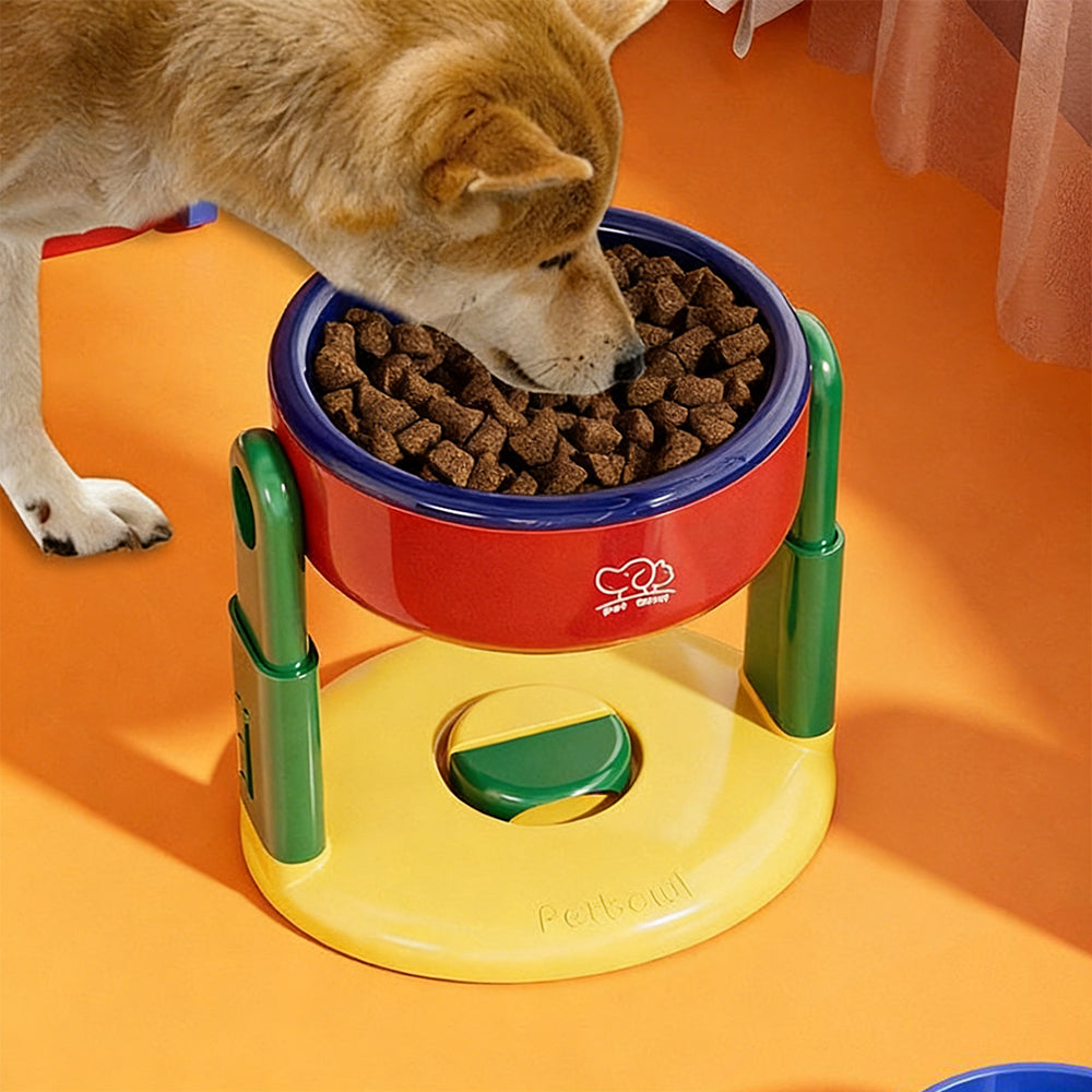 Adjustable Elevated Pet Bowl with Suction Base – 3 Height Levels