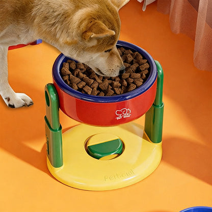 Adjustable Elevated Pet Bowl with Suction Base – 3 Height Levels