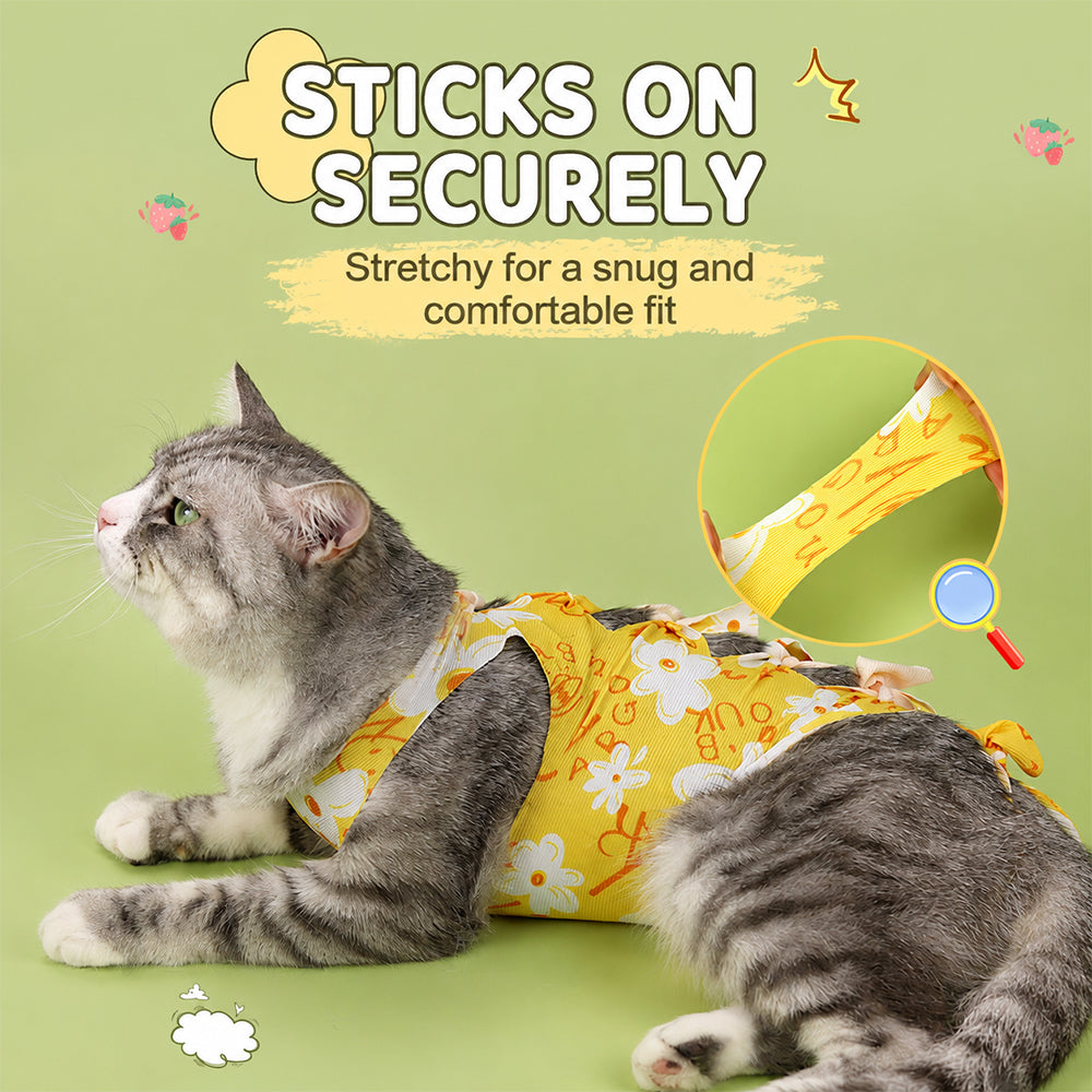 Cat Recovery Suit – Post-Surgery Protective Clothing for Cats (S/M/L)