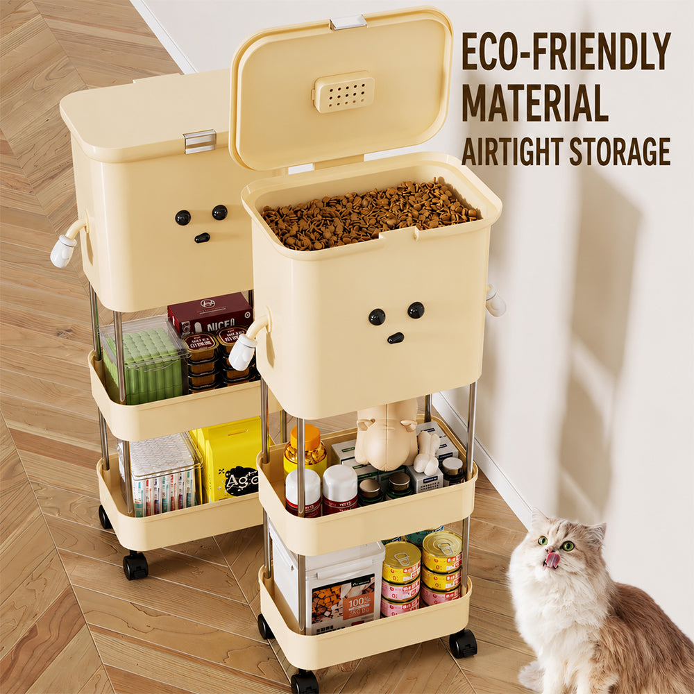 Pet Food Storage Container | Airtight with Wheels — 2 & 3 Layer
